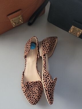 Isaac Mizrahi Women’s Leopard Print Pointed D’Orsay Flats - Brown 7.5